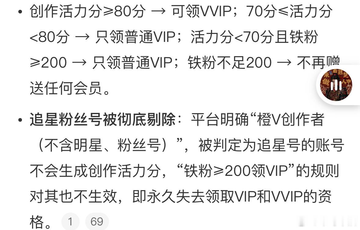 智叟第二条这是啥意思 追星妹惨到橙了vip都要自己冲吗不是说的满200铁粉送vi