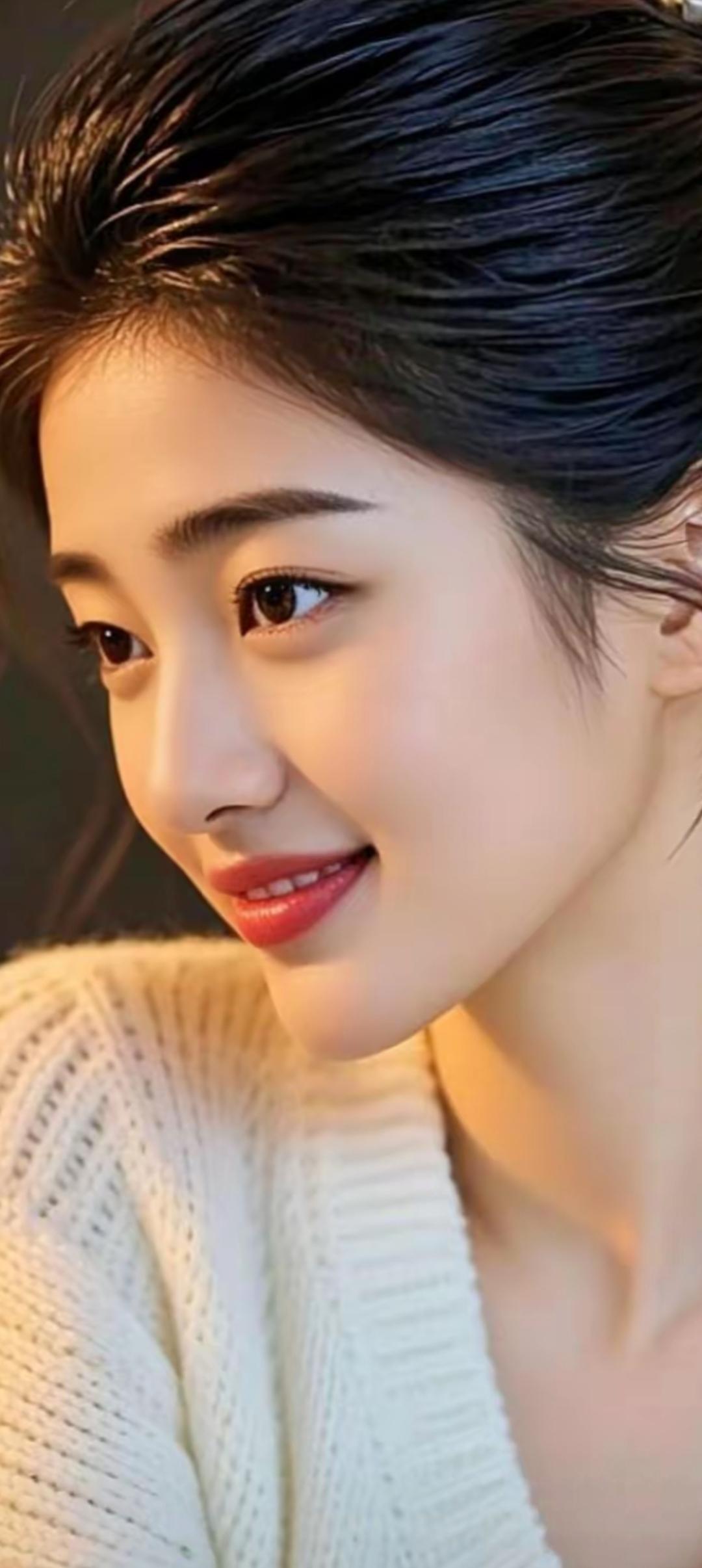 温柔微笑，暖心治愈，冬日里的暖阳。🌞💖