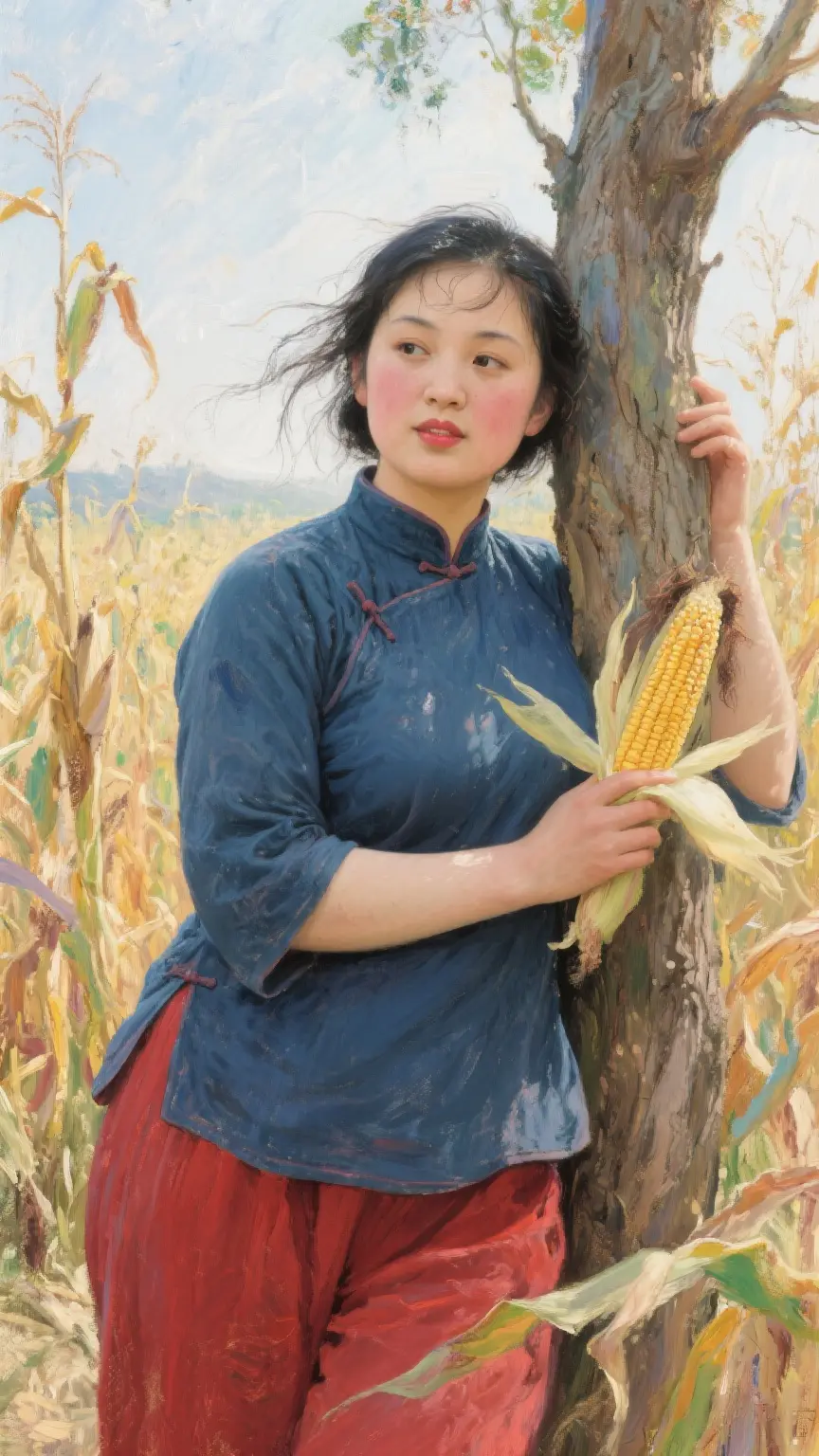 原创作品 乡村田野 收获的季节