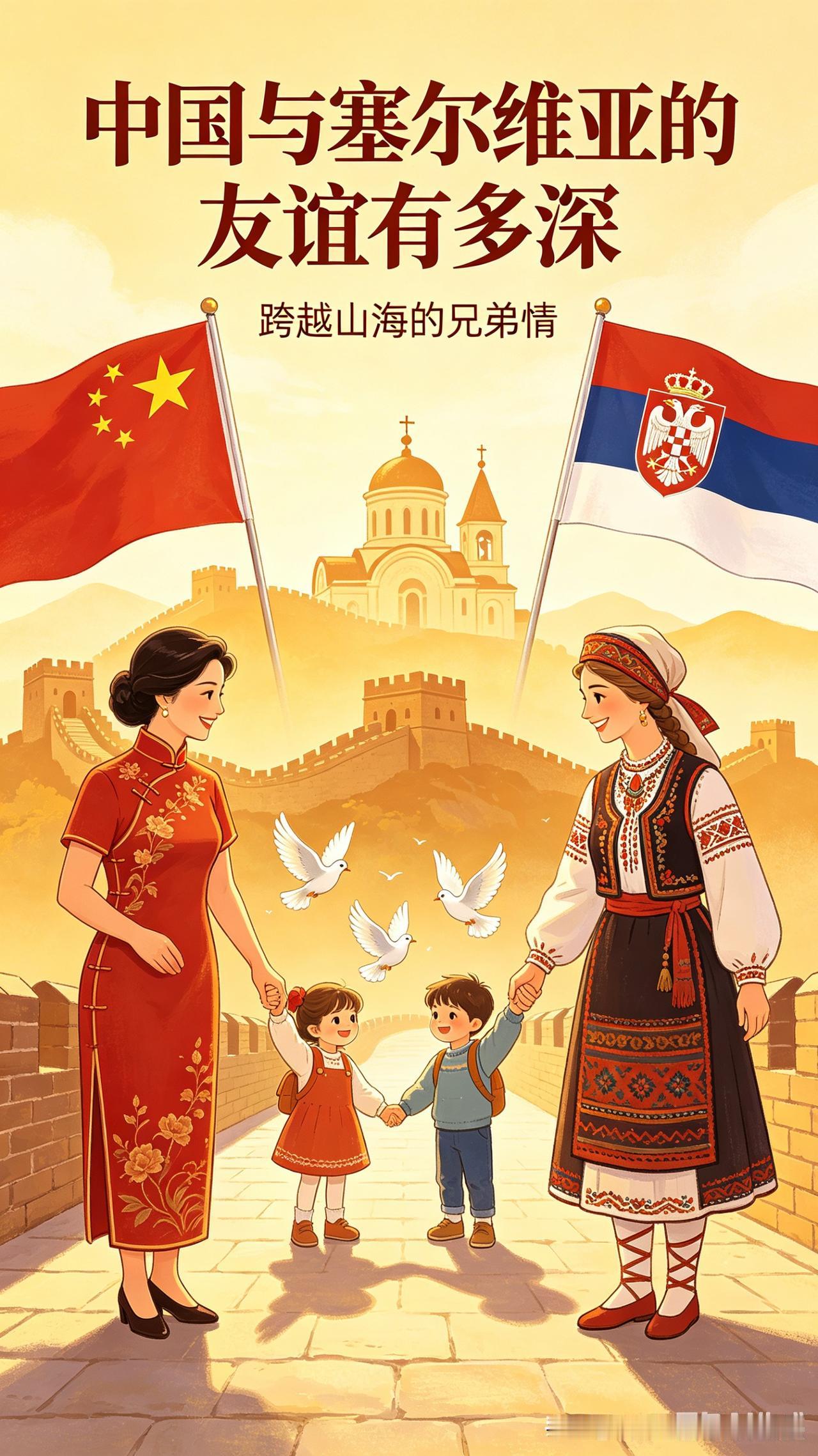 疫情时欧洲没人帮它，只有我们伸出援手，武契奇含泪亲五星红旗，这一幕谁看了不感动。