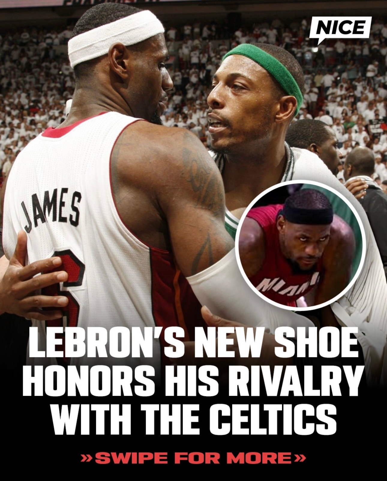 詹姆斯第23代球鞋新配色，纪念2012年与凯尔特人的东部决赛