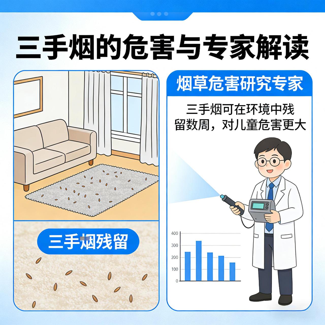 专家说：家里藏着的 “三手烟”，比你想的毒多了[思考]
看见专家明确提醒：烟草里