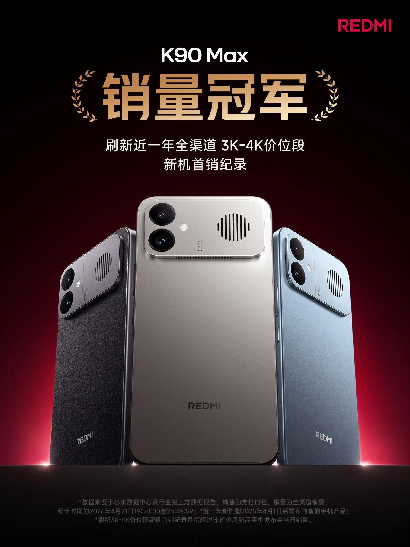 REDMI K90 Max战报来了，发布仅4小时，就刷新了近一年全渠道3K-4K