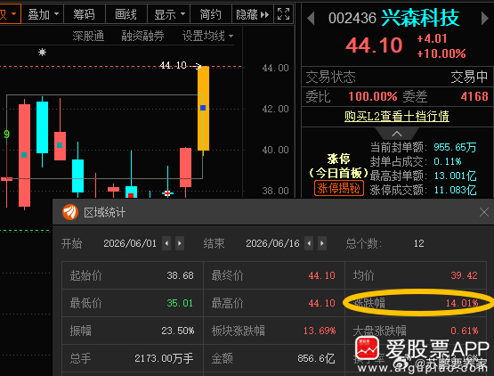 本月第一支兴森科技002436📈创新高