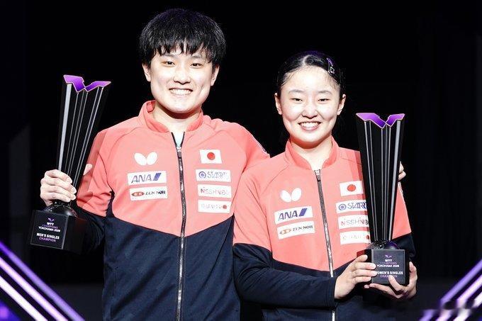 wtt横滨冠军赛2026张本智和 260809 “🥇最強の兄妹🏆”Cr: 东