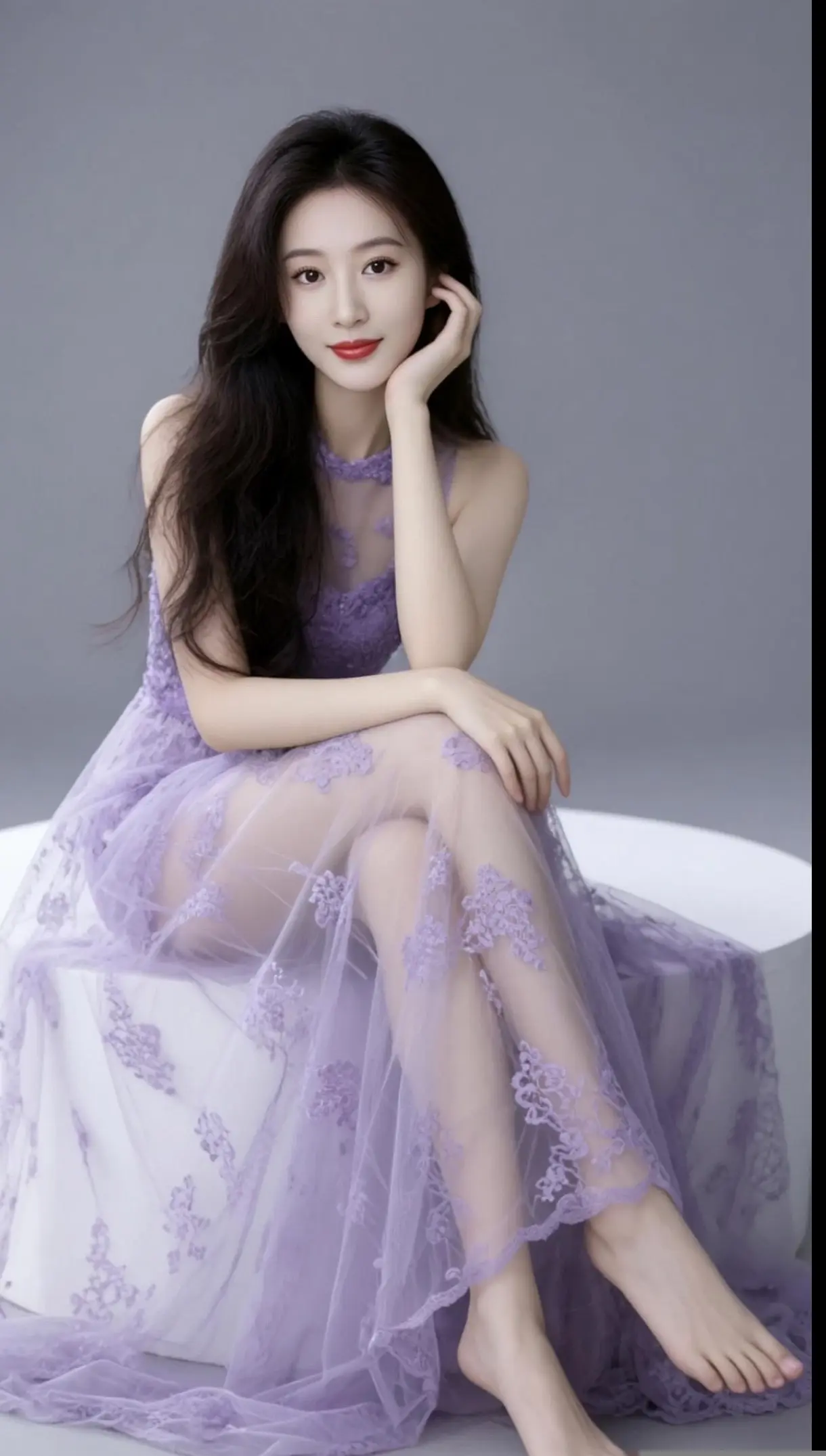 AI紫纱氛围感写真 随变ai随便玩