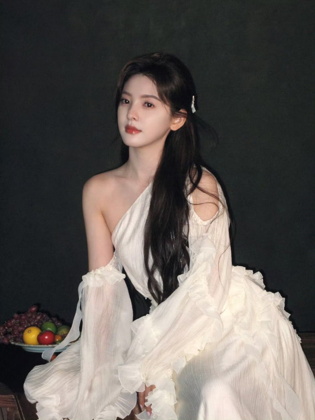 章若楠白色仙女裙章若楠蝴蝶结丝带妈妈我看到仙女了[泪][泪][泪] ​​​