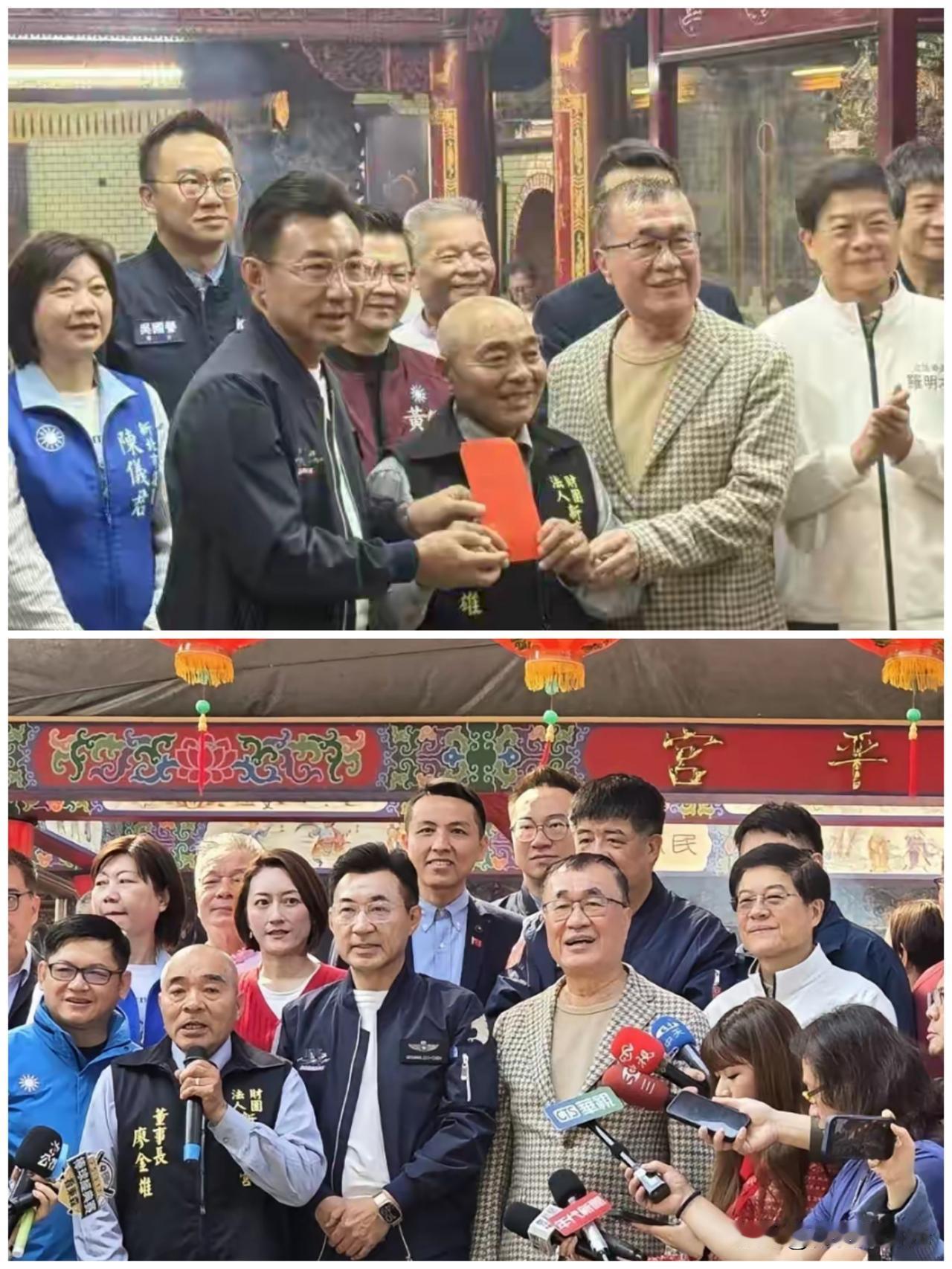不得不说，台立法院副院长国民党台中市长参选人江启臣，前往新北市跟李四川同台拜年可