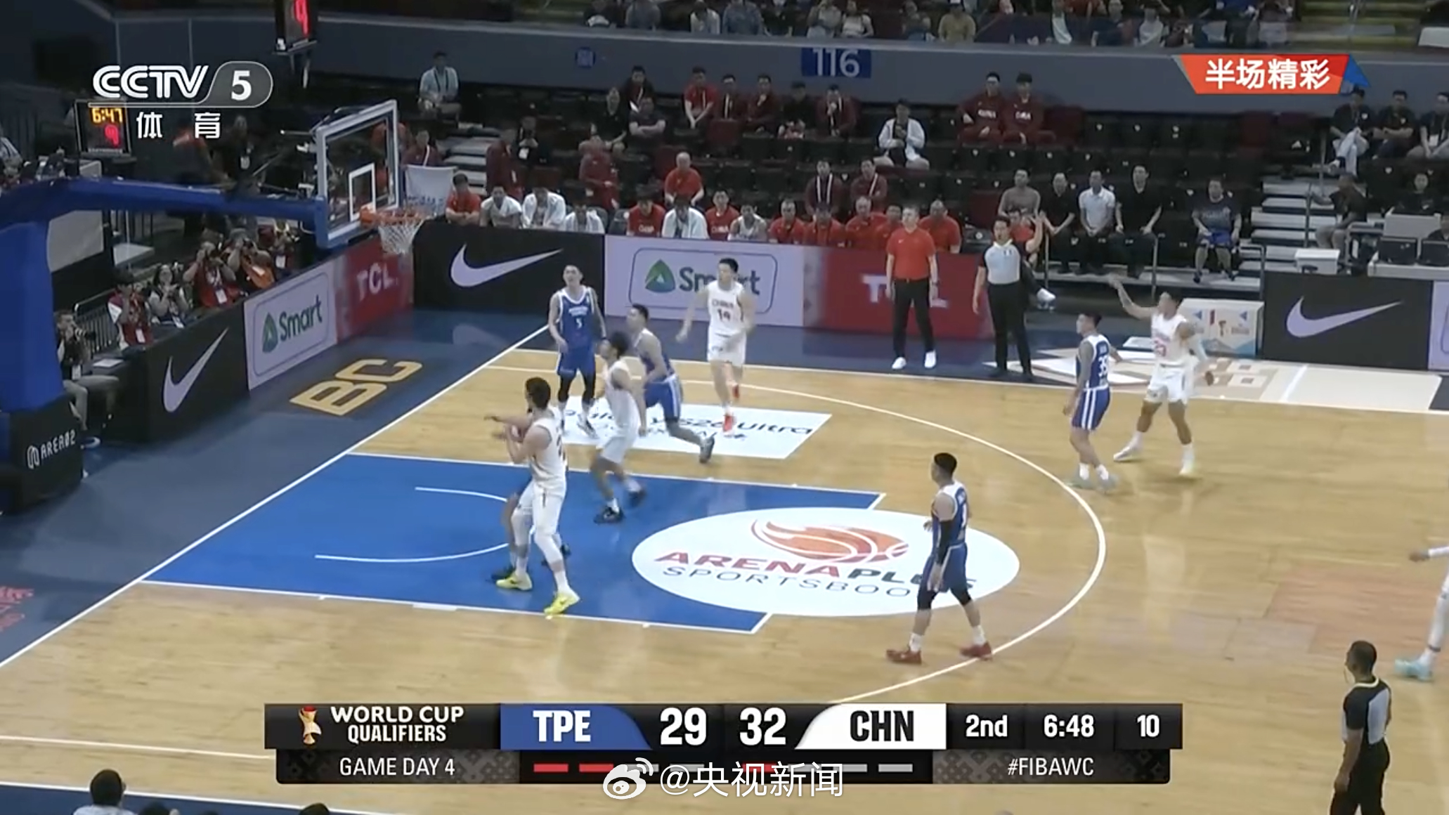 【再赢一场！中国男篮战胜中国台北队】今天，国际篮联世界杯亚洲区预选赛，中国男篮战