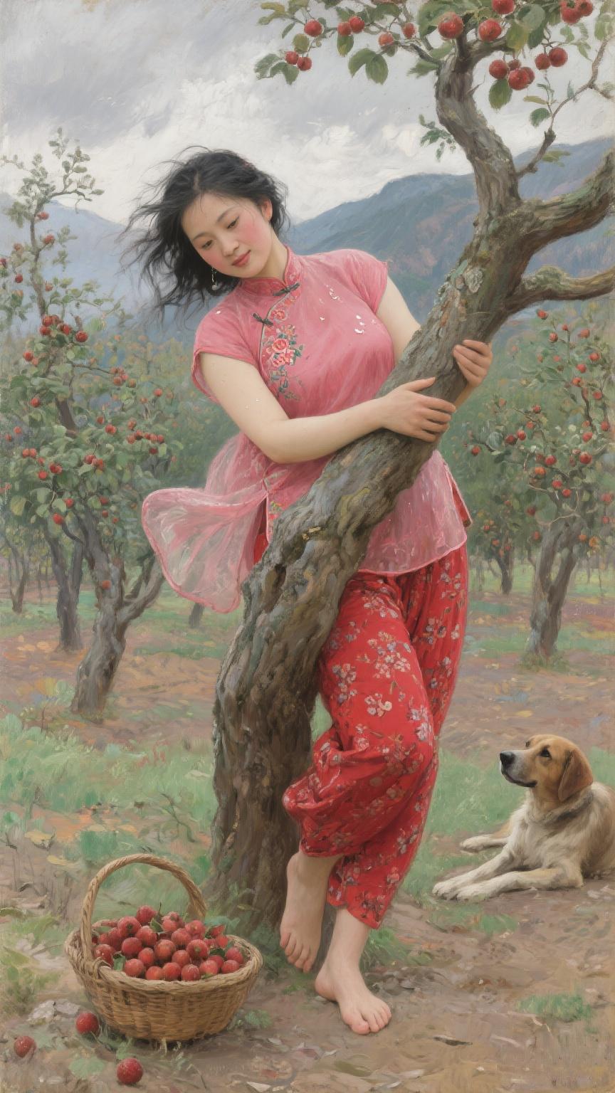 走进画中人  乡村田野 山楂