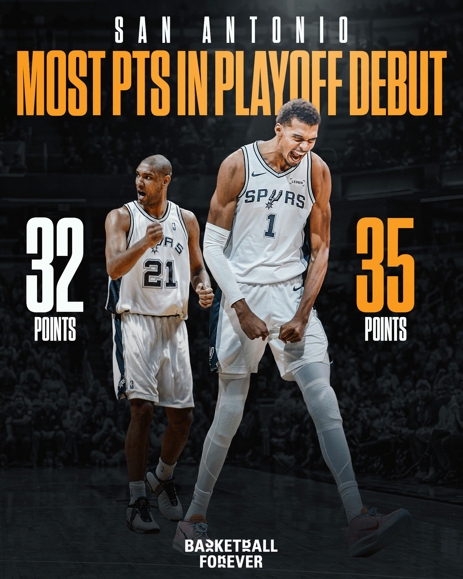 场下的呆呆看着斑马，是否也会想起曾经的自己。文班亚马季后赛生涯首胜