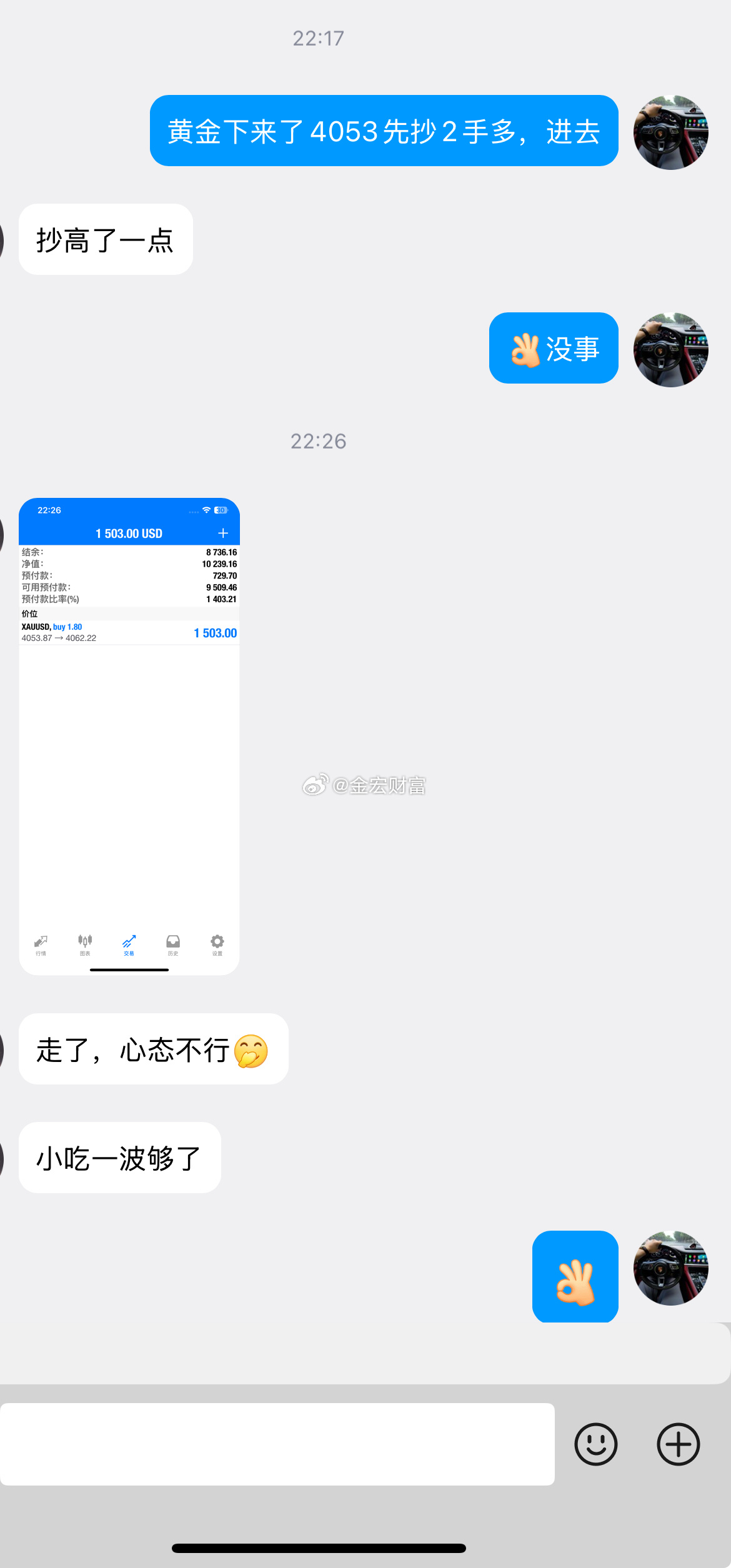 外汇黄金  黄金想吃短线的可以先撤，有点弱。金价财经