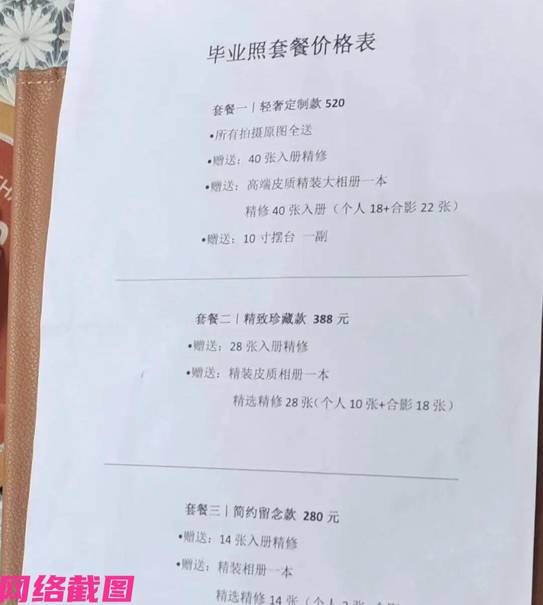 四川绵阳某幼儿园的家长们，看到此刻的孩子毕业照收费乱象无语。

此刻家长们见孩子