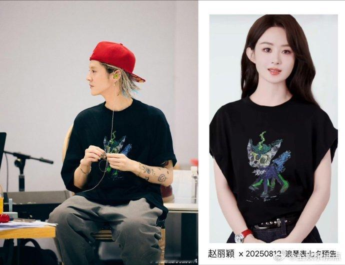 赵丽颖鹿晗撞衫赵丽颖和鹿晗撞衫啦！同款 T 恤一个穿得干练，一个穿得清爽，这波双