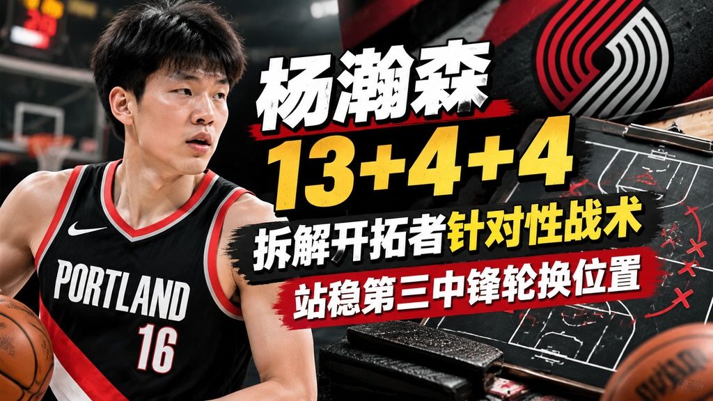 杨瀚森13+4+4拆解开拓者针对性战术，站稳第三中锋轮换位置