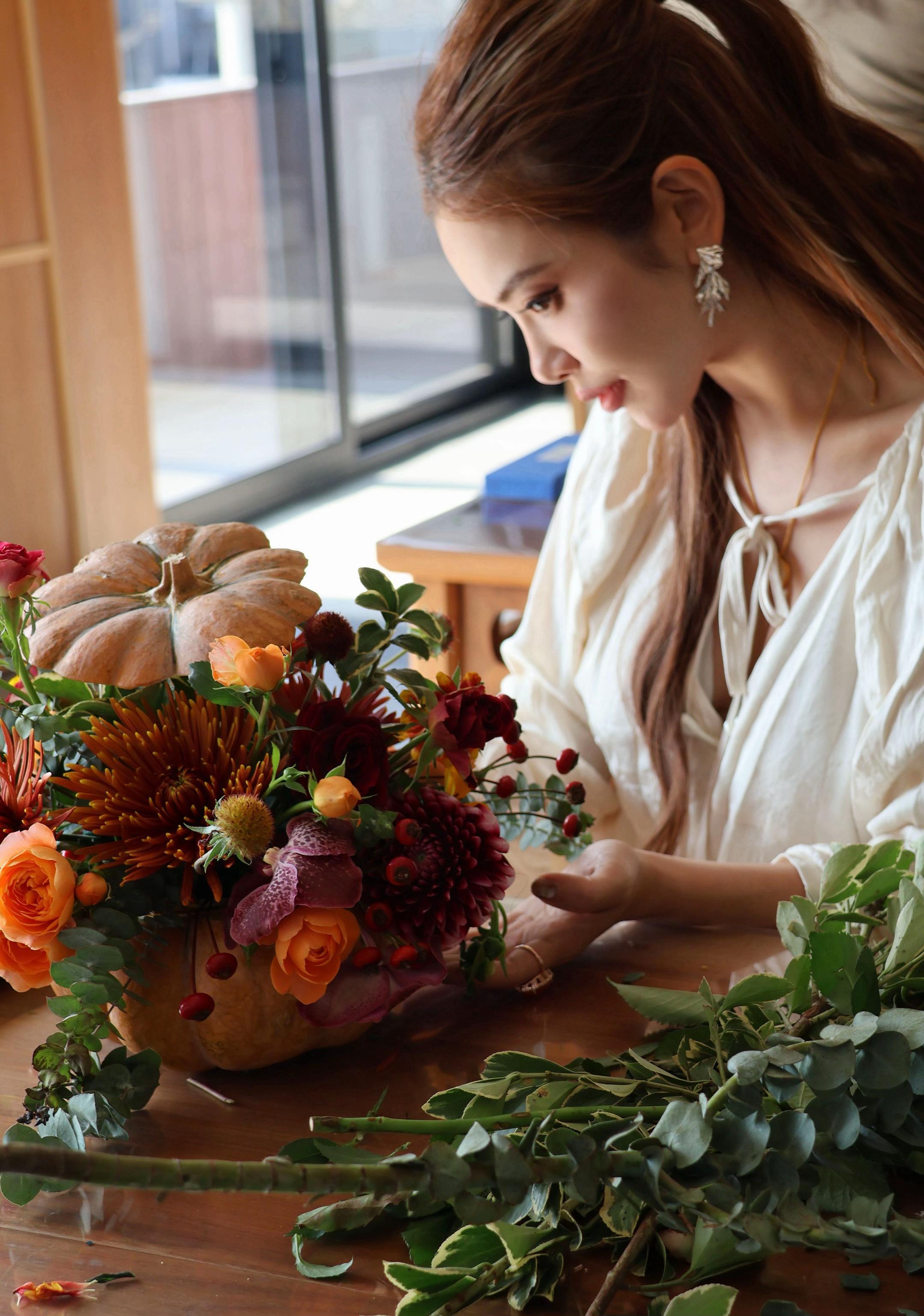 小小的南瓜里装满整个秋天🍃。