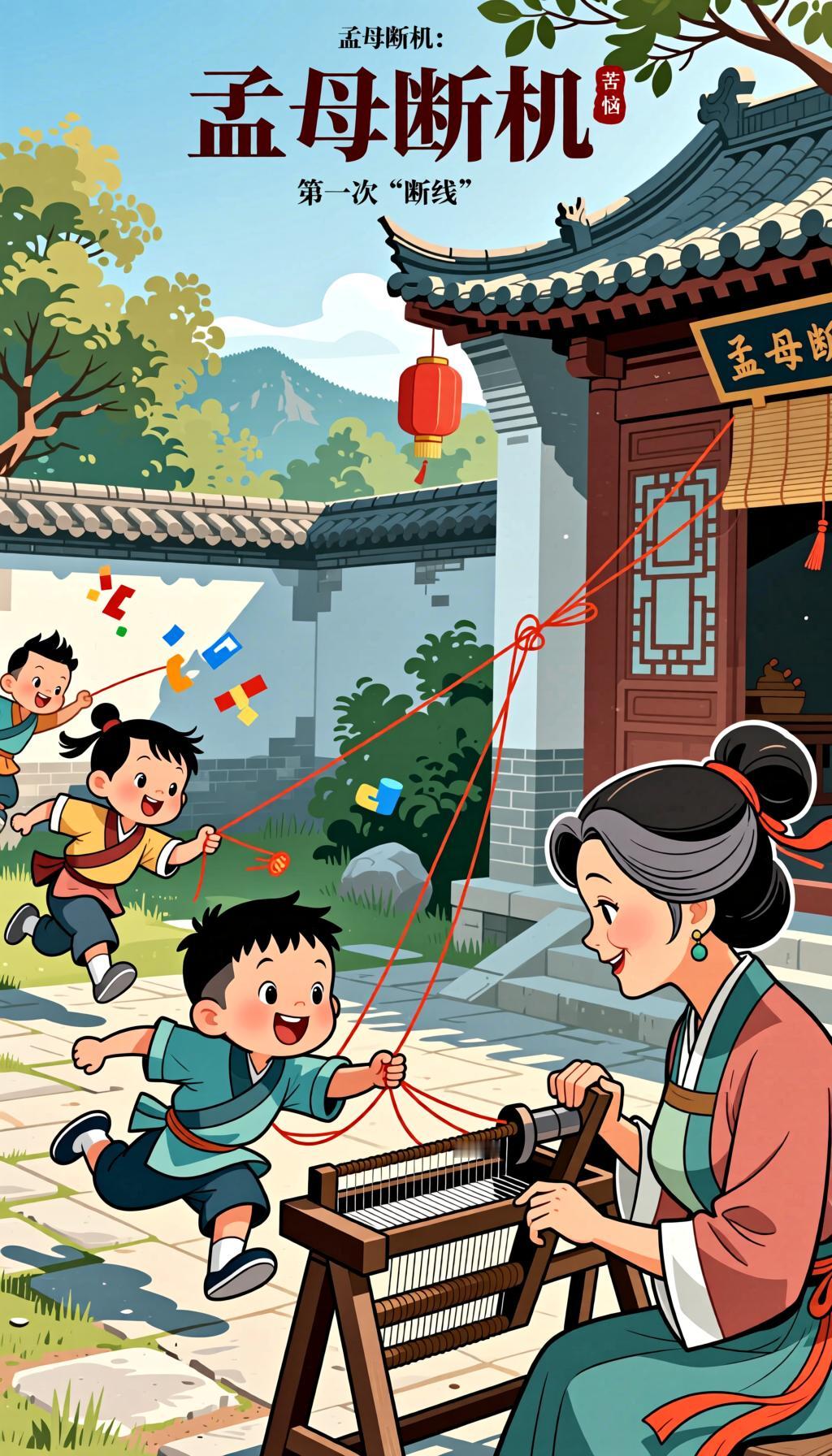 孟母断机：一场关于教育与坚持的“断线”故事
在中国古代的众多佳话中，有一个关于母