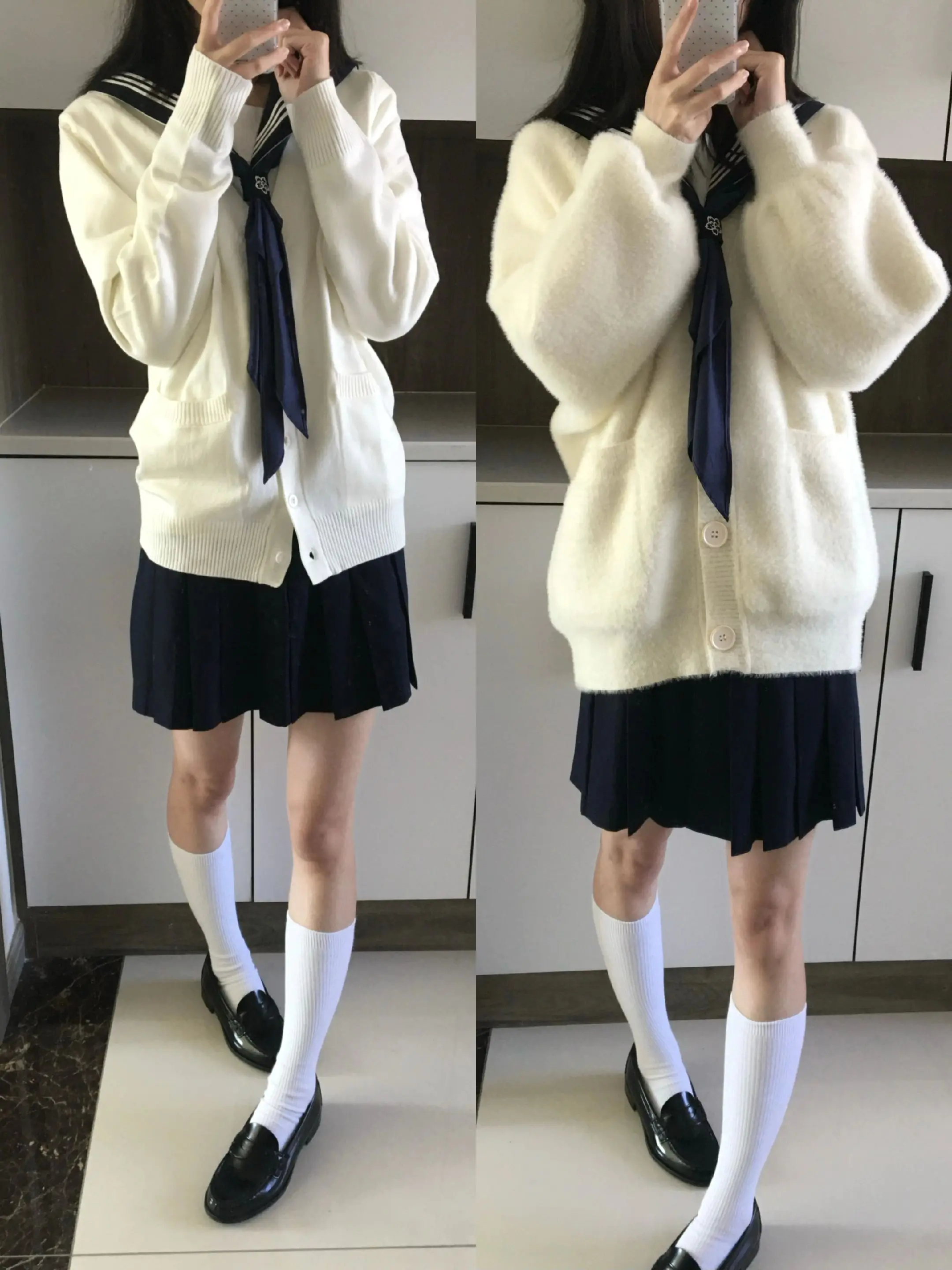开衫还是毛绒绒。