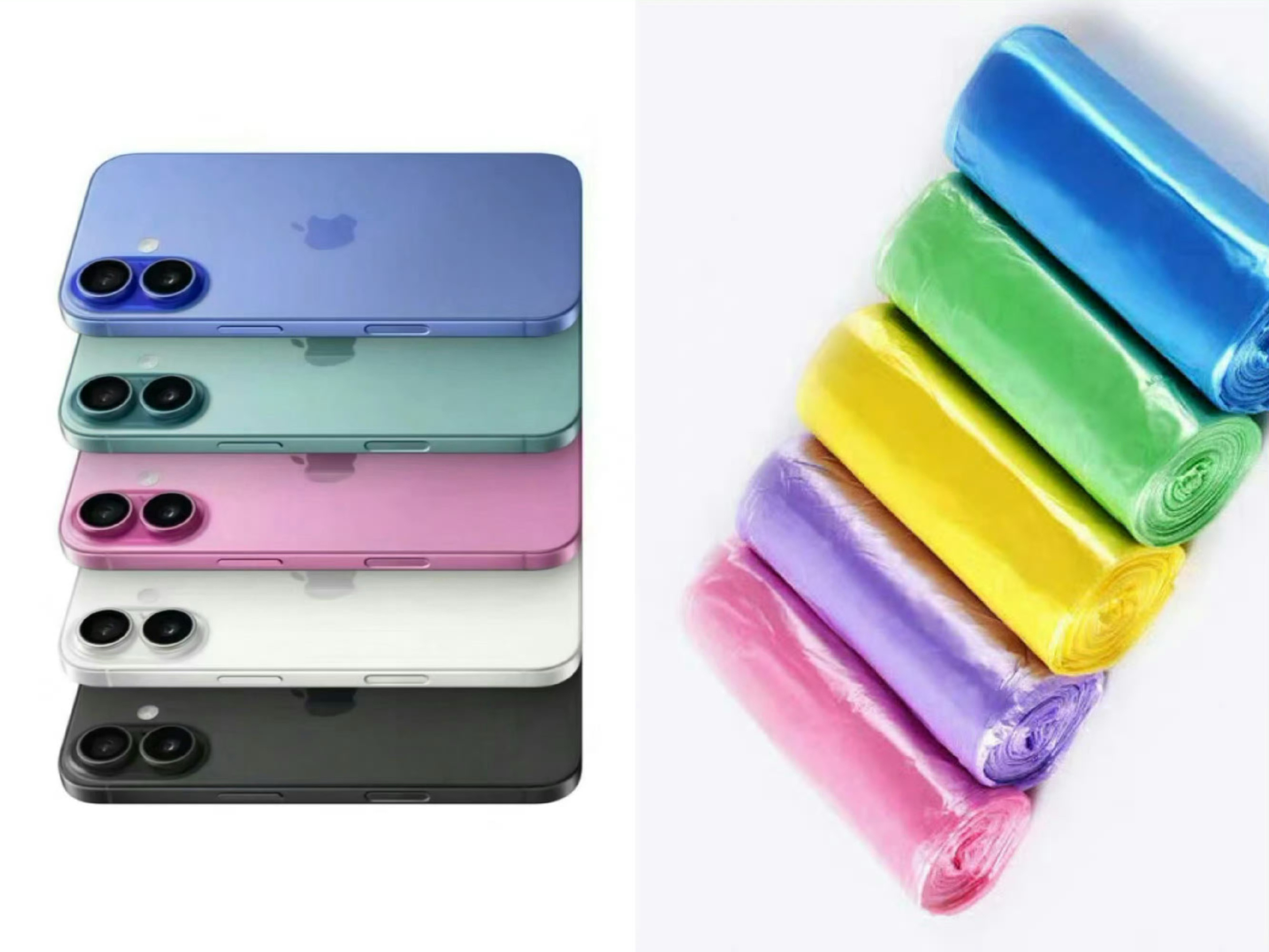 #iPhone16配色 垃圾袋#库克说100%环保♻️材料回收制造。难道是回收的