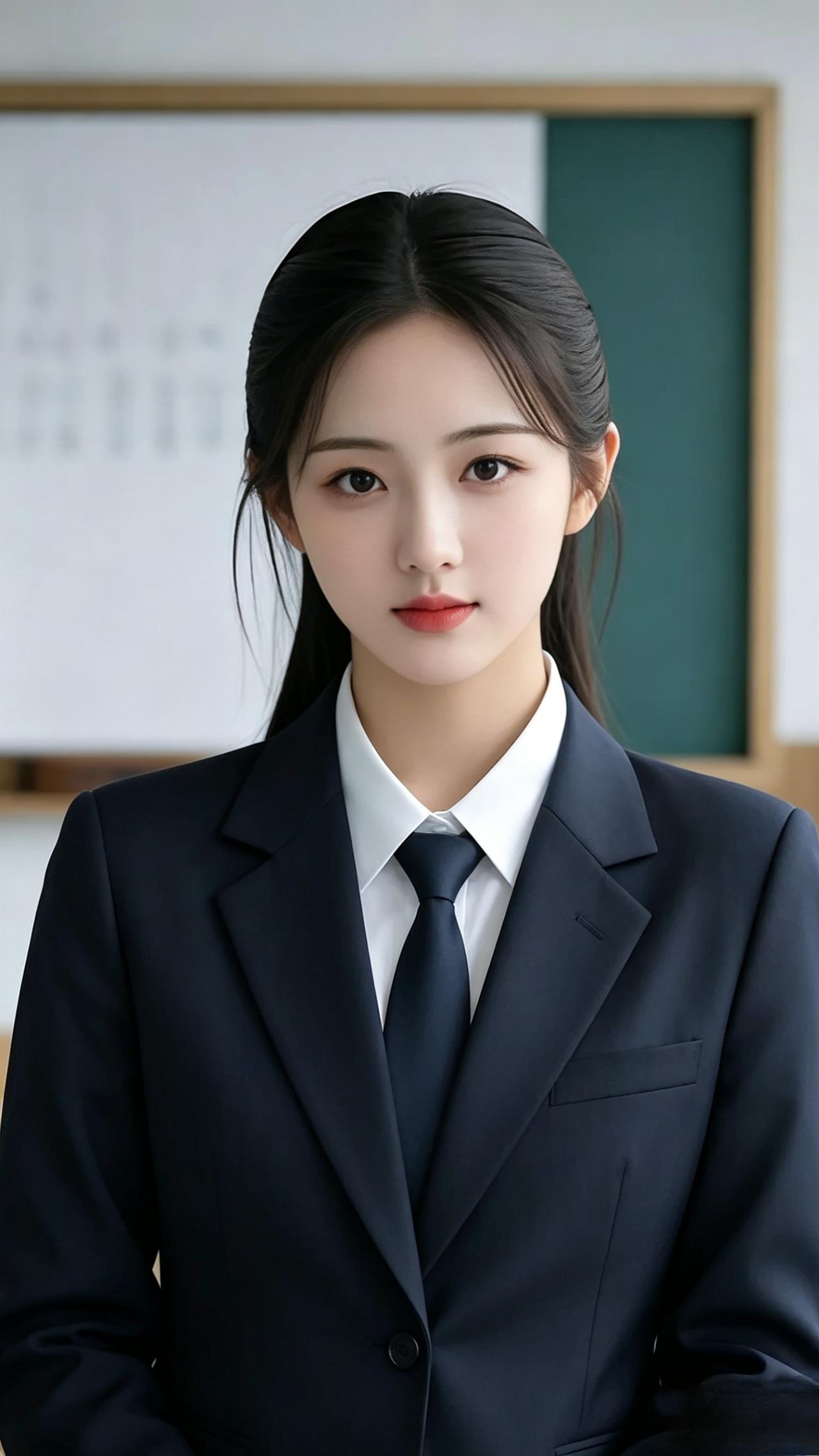 这是一位穿着西装的年轻女孩。职场女性怎么穿更美? 女性职业装怎么穿才能魅力最大化