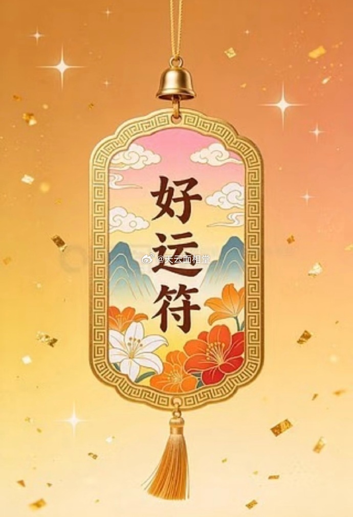 一定好运！送你一个好运符。这是玄学