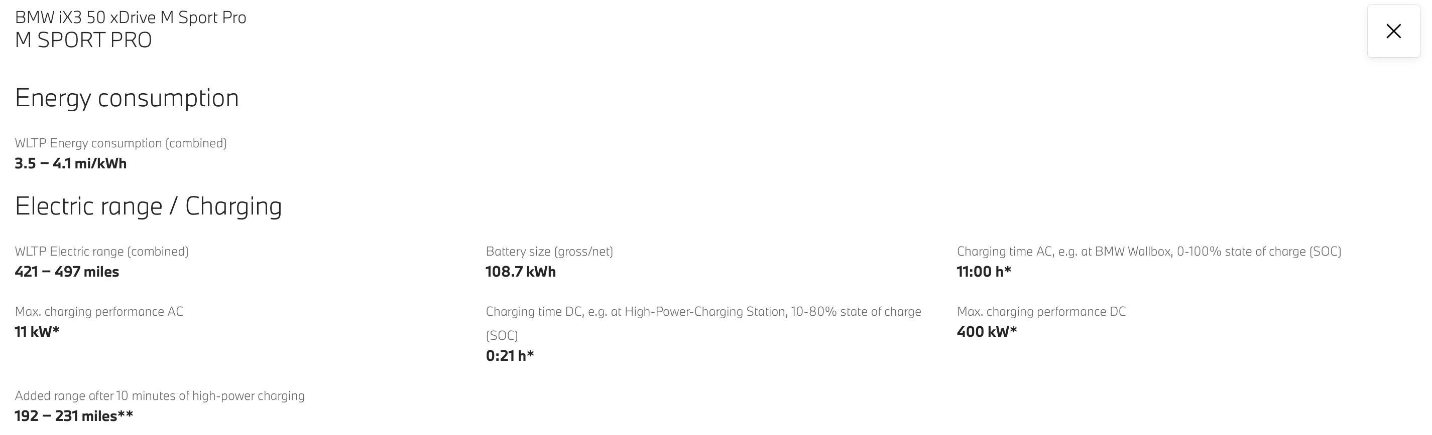 BMW UK 官网上看了一下全新 iX3 50 xDrive 的配置，1，动力系