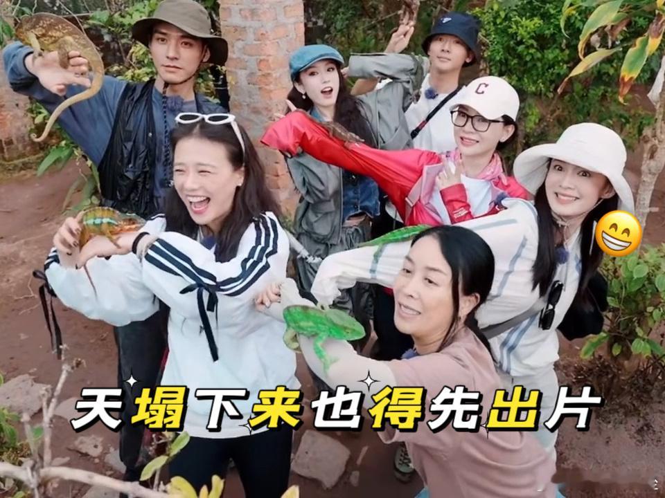 李沁天塌下来也得先出片哇塞！李沁在《花儿与少年》里超真实，被异宠吓得叠词频出，拍