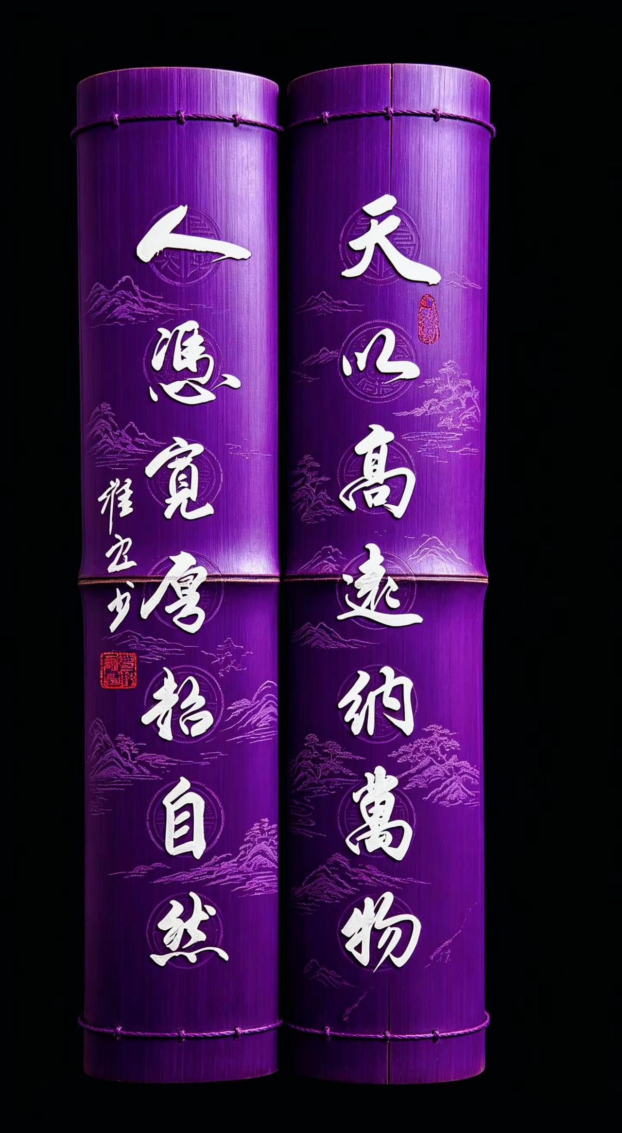 维安书法作品展示。AI紫简篆刻风