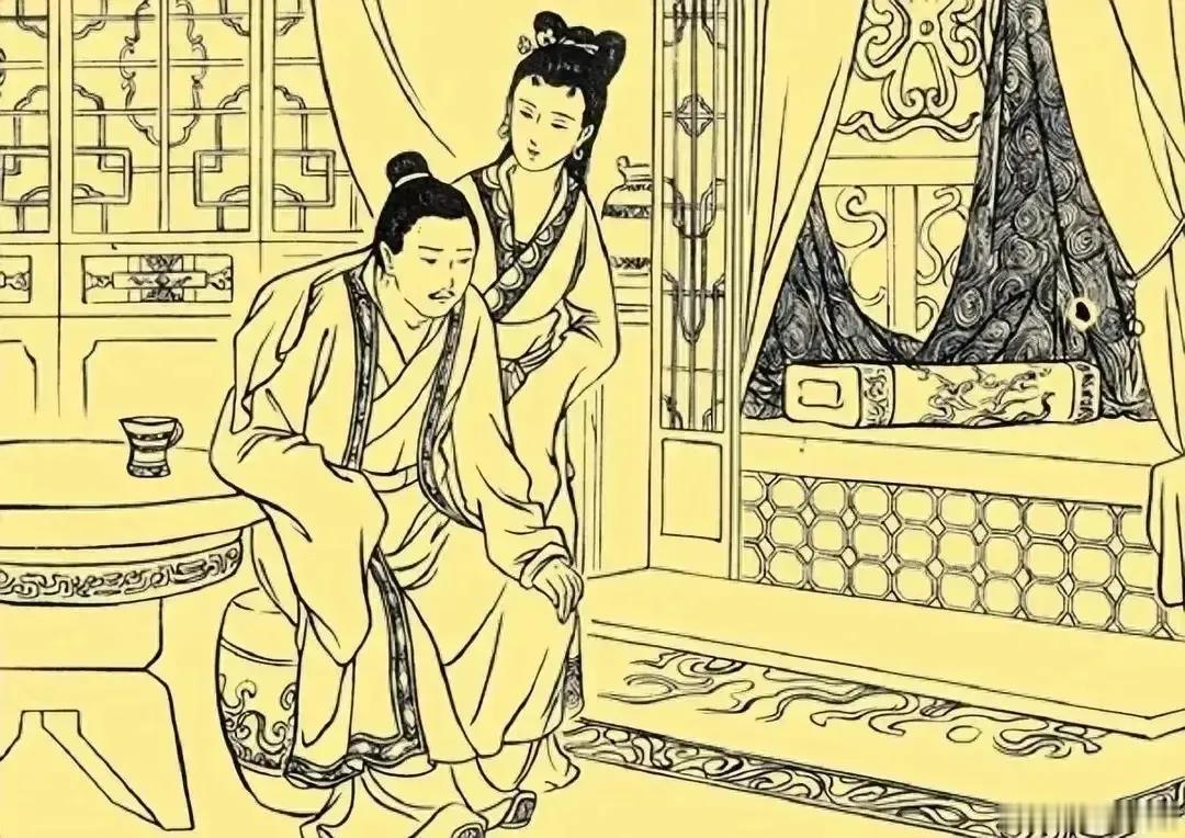 古时，一男子醉酒，深夜回家，来到家门口却发现，自家的门是虚掩的，他很纳闷，自己临