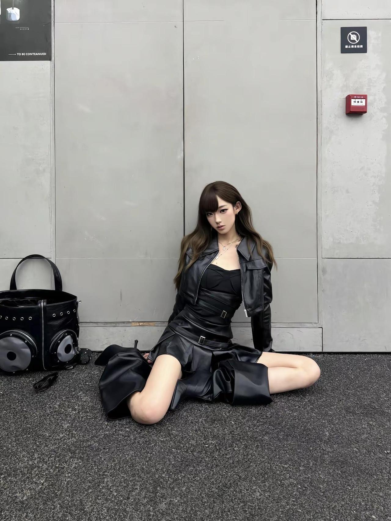 错不起，我对了皮衣穿搭 拍照姿势 allblack outfitoftheday