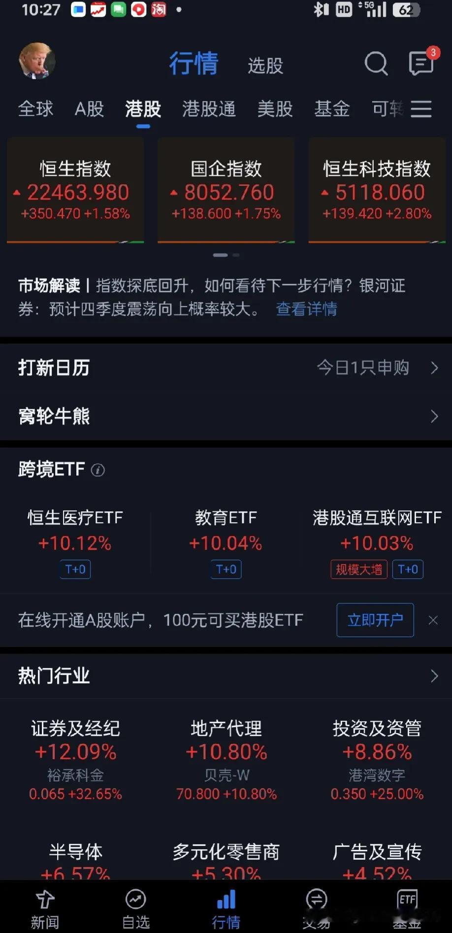 港股今天再次突飞猛进，这是否预示着国庆节后A股沪深两市将继续上扬？#沪指大涨超8