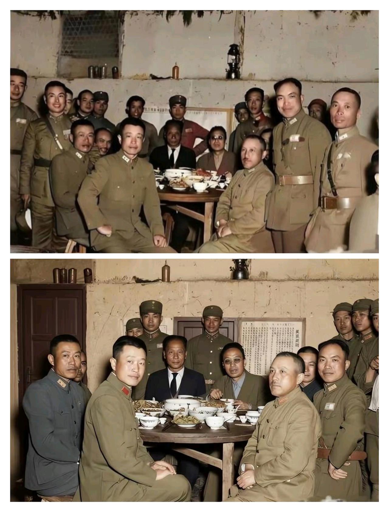 抗战时期，国民党高级军官的一次聚餐，除了杜聿明将军你还能认出谁?