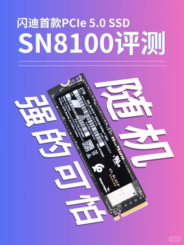 闪迪首款PCIe5.0固态硬盘SN8100强的可怕
