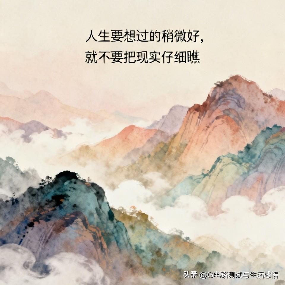 人生要想过的稍微好，就不要把现实仔细瞧，把这些景观放大或缩小，直至观察不清或看不