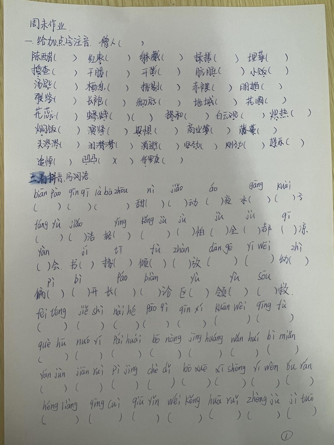 六年级语文下册易错字词