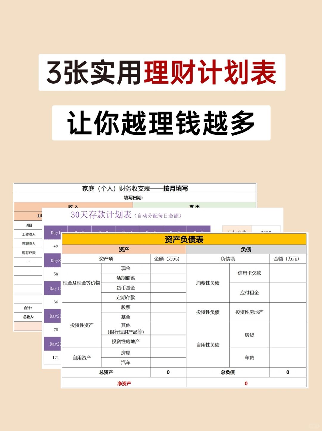 这才是理财的正确打开方式（附理财规划表）