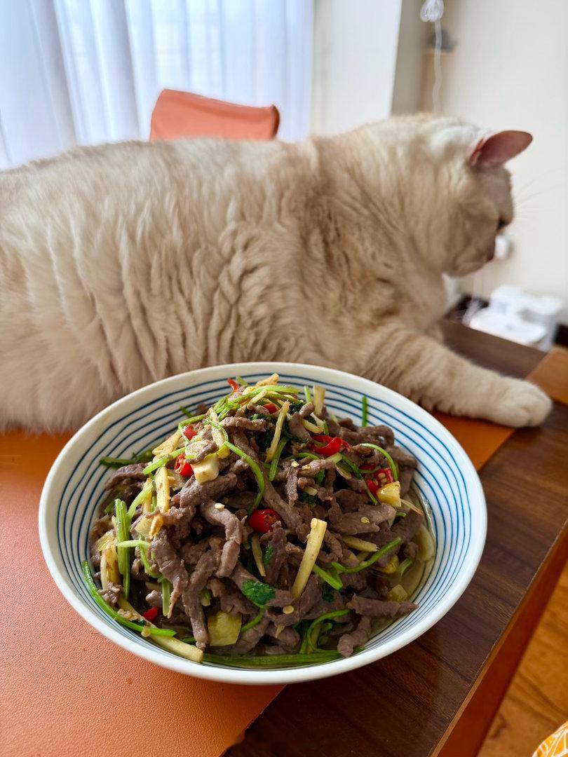 北京碎片 炒了一碗野山椒牛肉丝，大学的时候学校附近好像特别流行这个快餐，都是木桶
