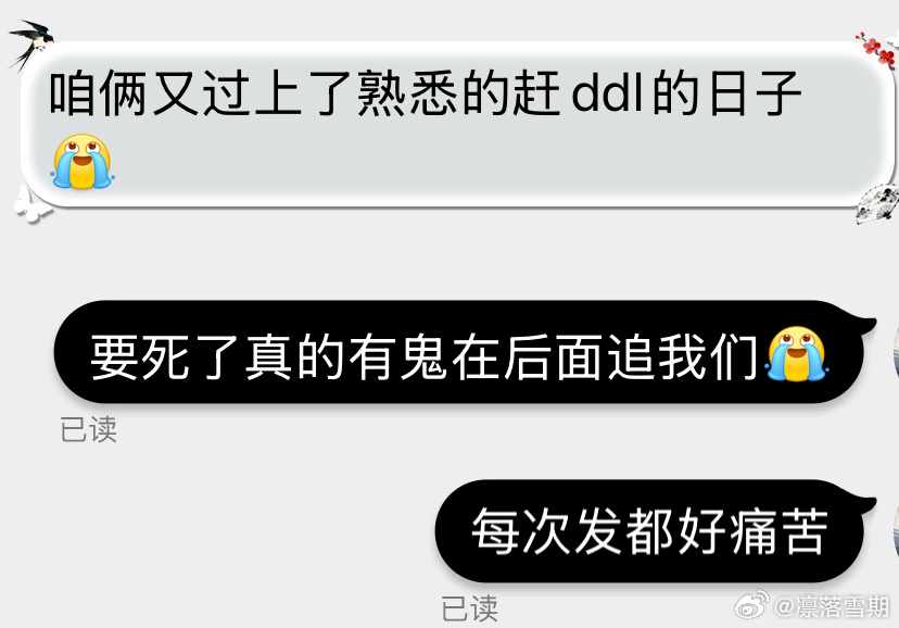 仿佛回到了导师凌晨一点发信息催我交论文的时候 