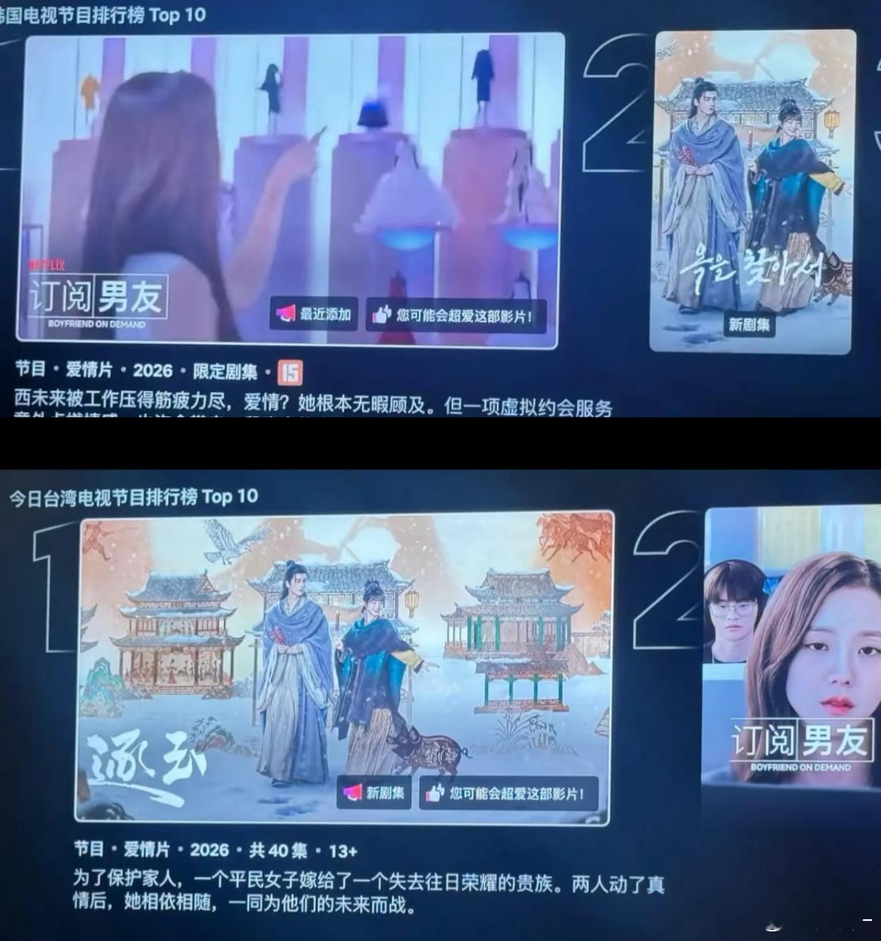 逐玉在韩国都冲上top了，问题我觉得整个画质，人物滤镜，都非常像AI合成的😂 