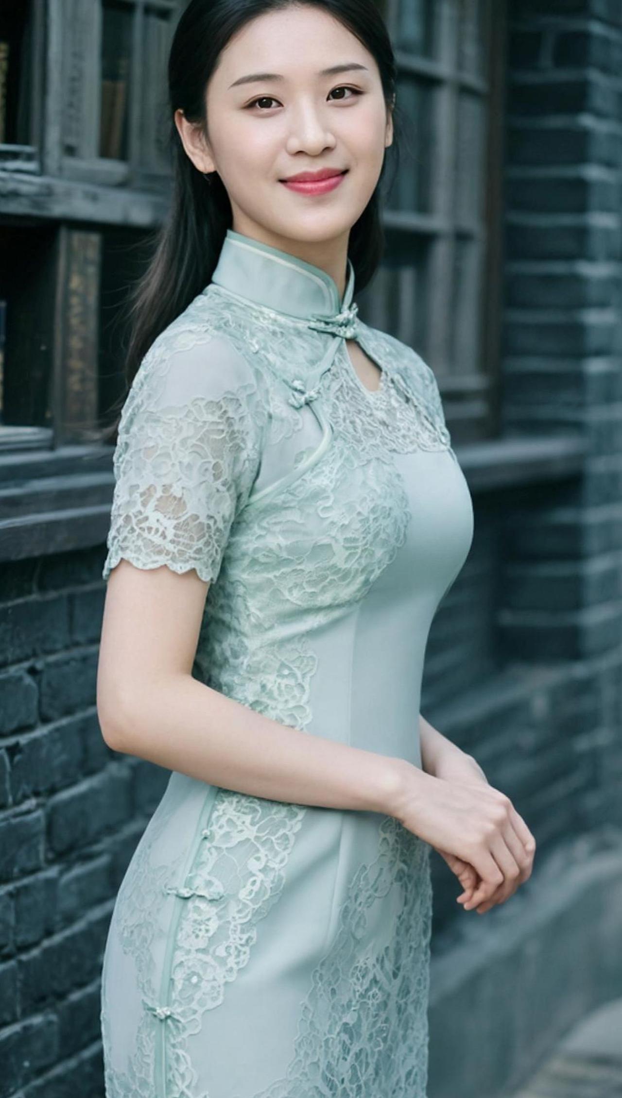 这旗袍一上身，感觉自己不是在拍照，而是在拍一部古装剧。别人是“自拍”，我是“自导