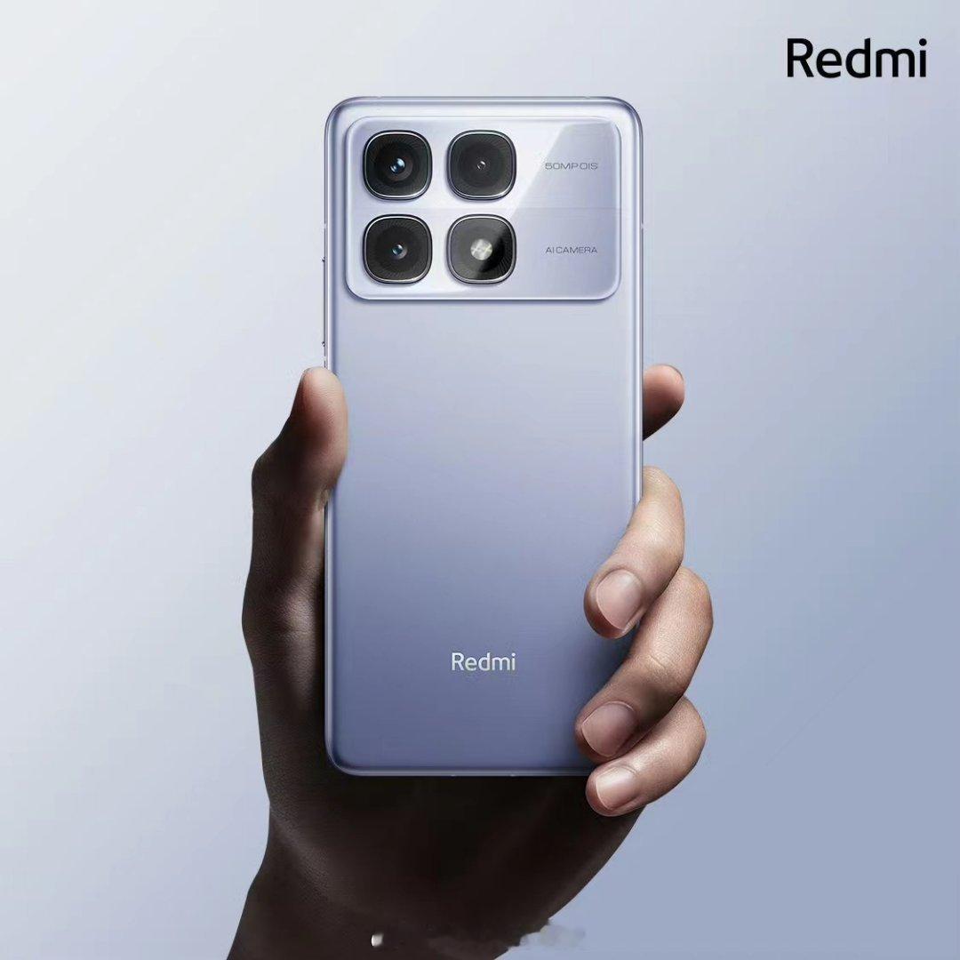 Redmi K70至尊版外观官宣，新配色冰璃亮相：直屏+金属中框+四曲等深玻璃后