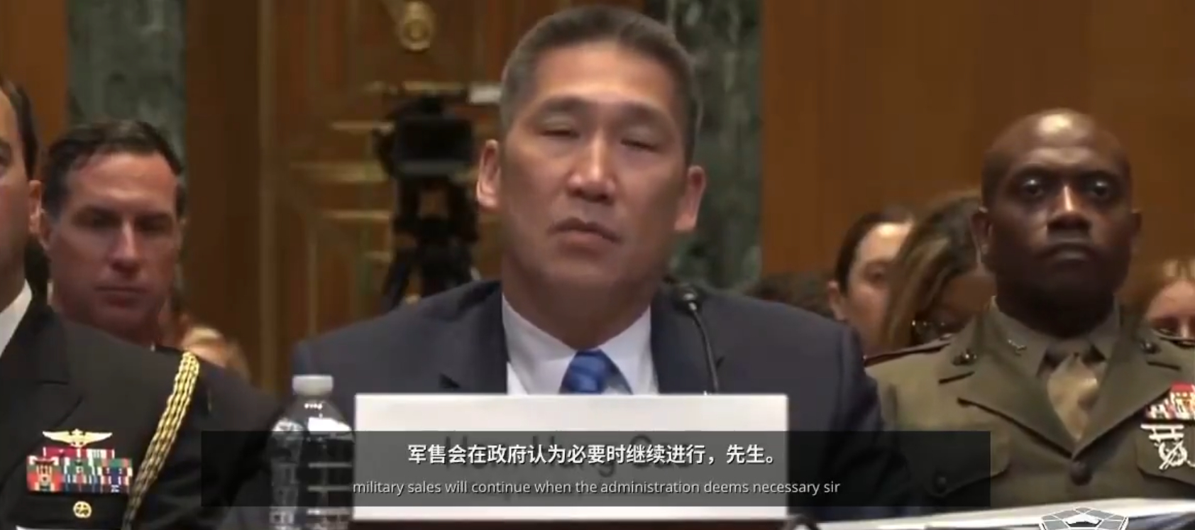 中国坚决反对美对台军售5月21日，美国代理海军部长洪高在参议院国防听证会上表示，