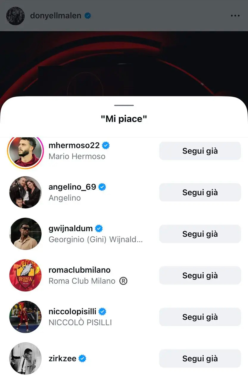 今天马伦发了一条加盟罗马的ins，用意大利语写道：“我已经准备好了，Daje R