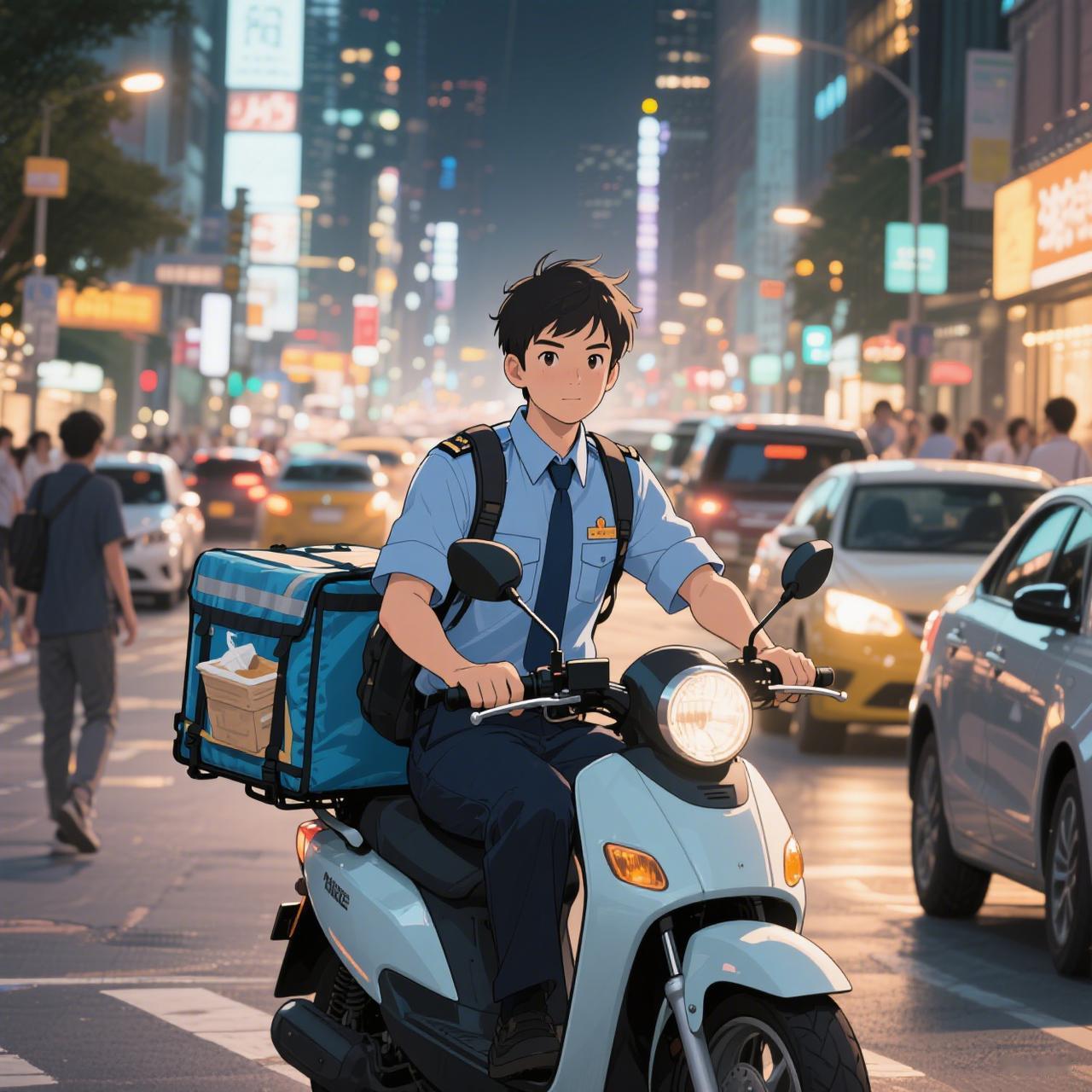 最近刷到个事儿，太新奇了
一公职人员，下班后居然跑去送外卖
这操作，让我惊掉下巴