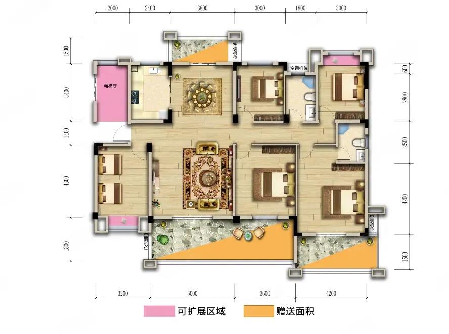这个房间相当极致，从内到外都散发出优雅的气息，门口有一个入户的花园，进门口之后南