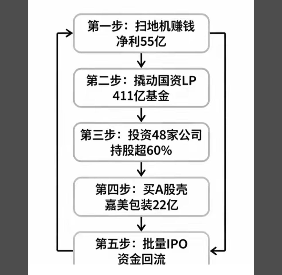 追觅俞浩的资本思维，
第一步是做成一个超级赚钱项目！
那就是净利达到55亿的扫地