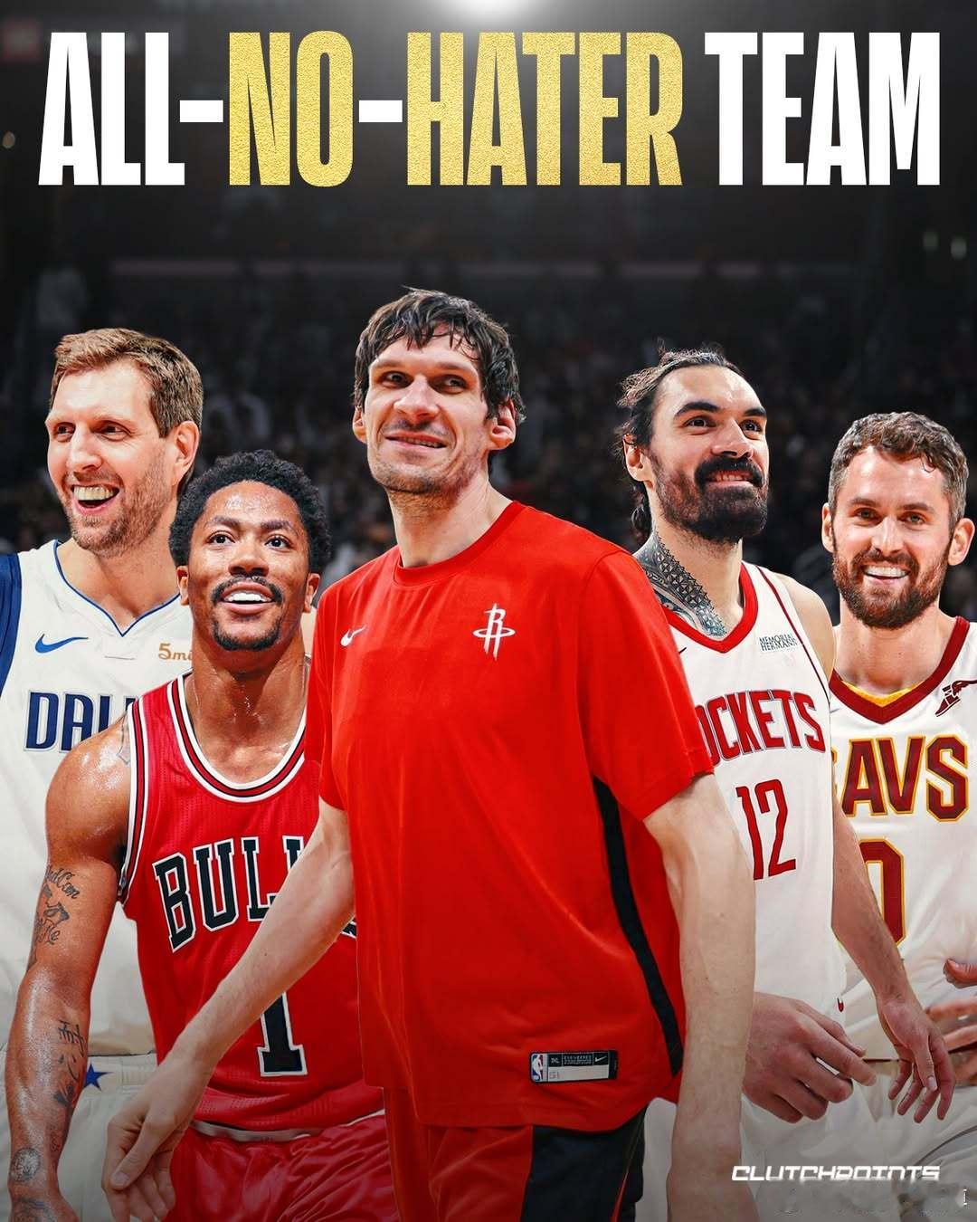 NBA有五位球员以不同的方式，俘获了球迷的心，他们没有任何黑粉，受到了所有球迷的