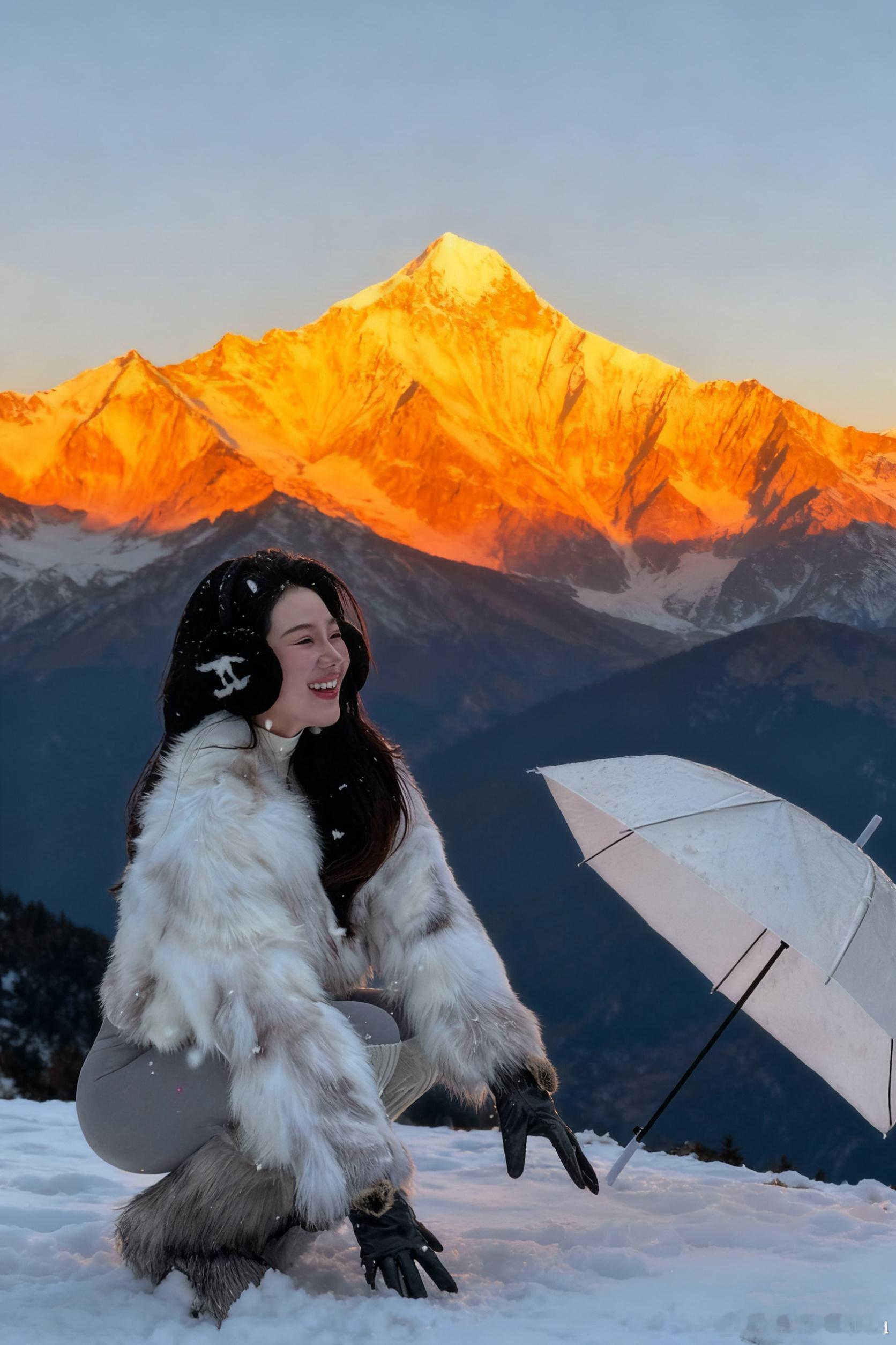 走过了山川河流，见到了日照金山。⛰️ 甘孜