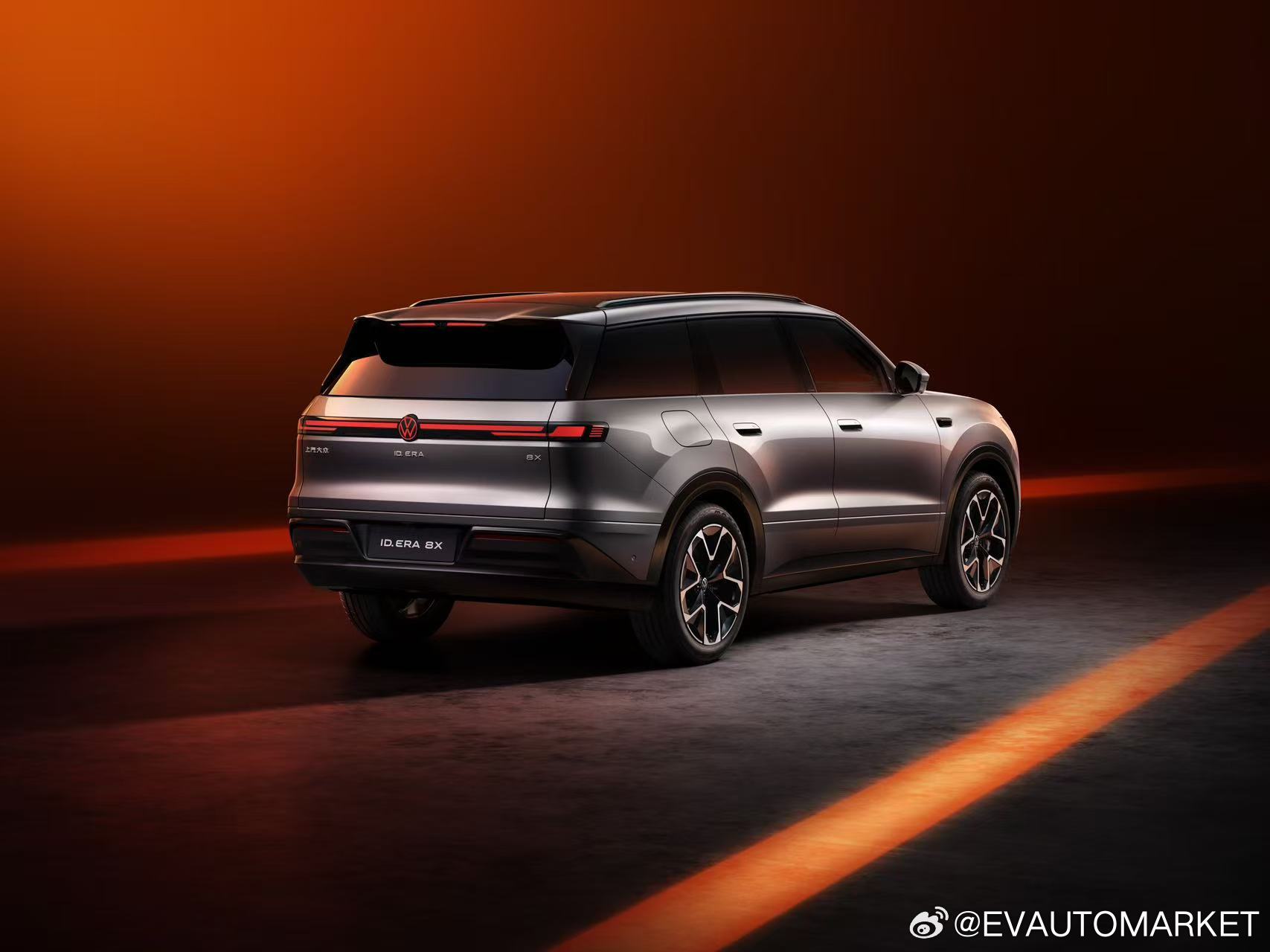 工信部公布了上汽大众全新大五座增程SUV ID. ERA 8X申报图，定位“德系
