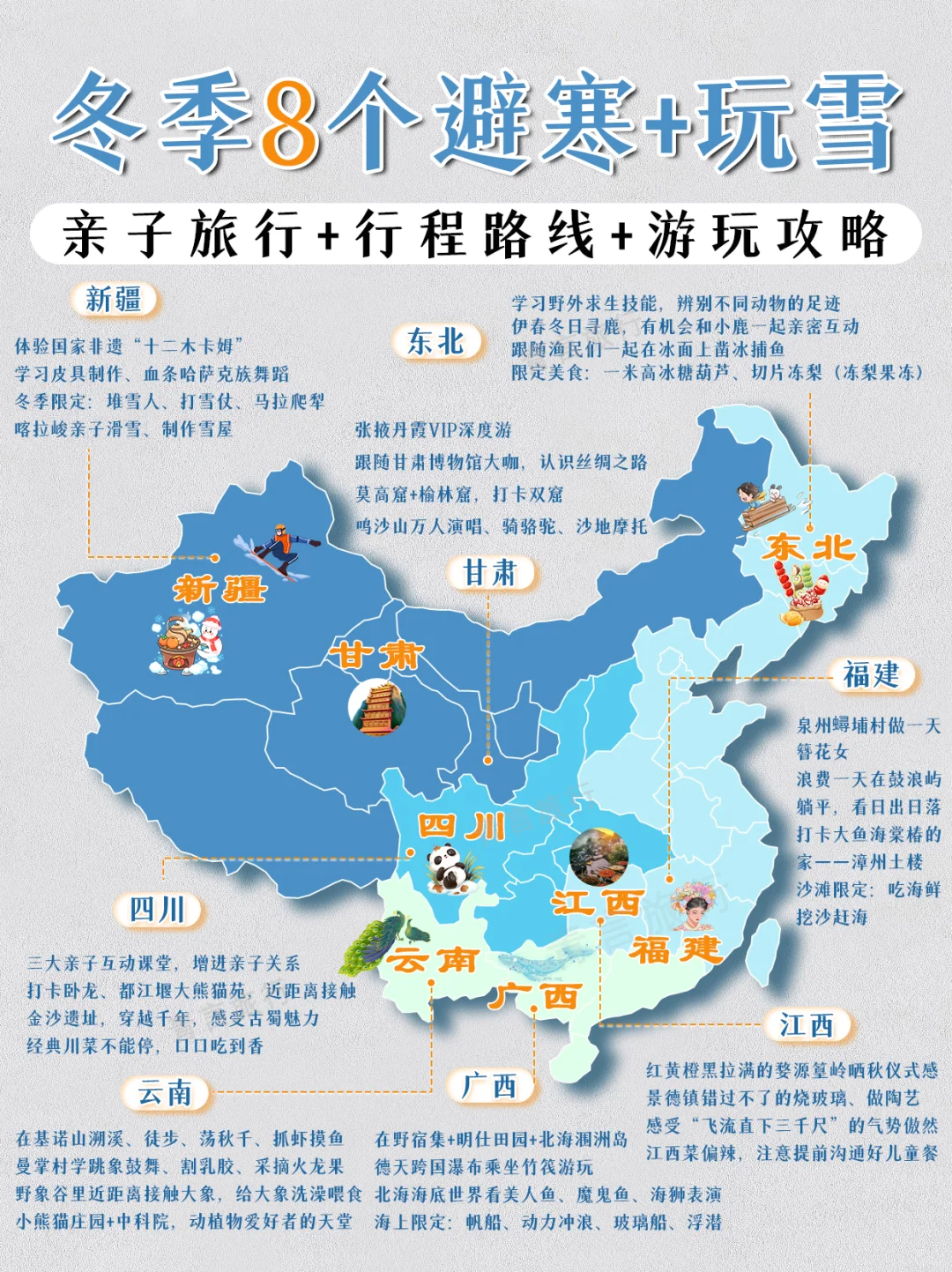 大胆预测，这⑧个城市将成为冬天遛娃届顶流